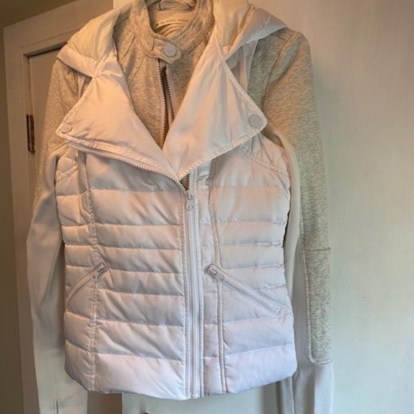 BLANC NOIR , 3 IN 1 Packable Moto Satin, NWT - Picture 2 of 4